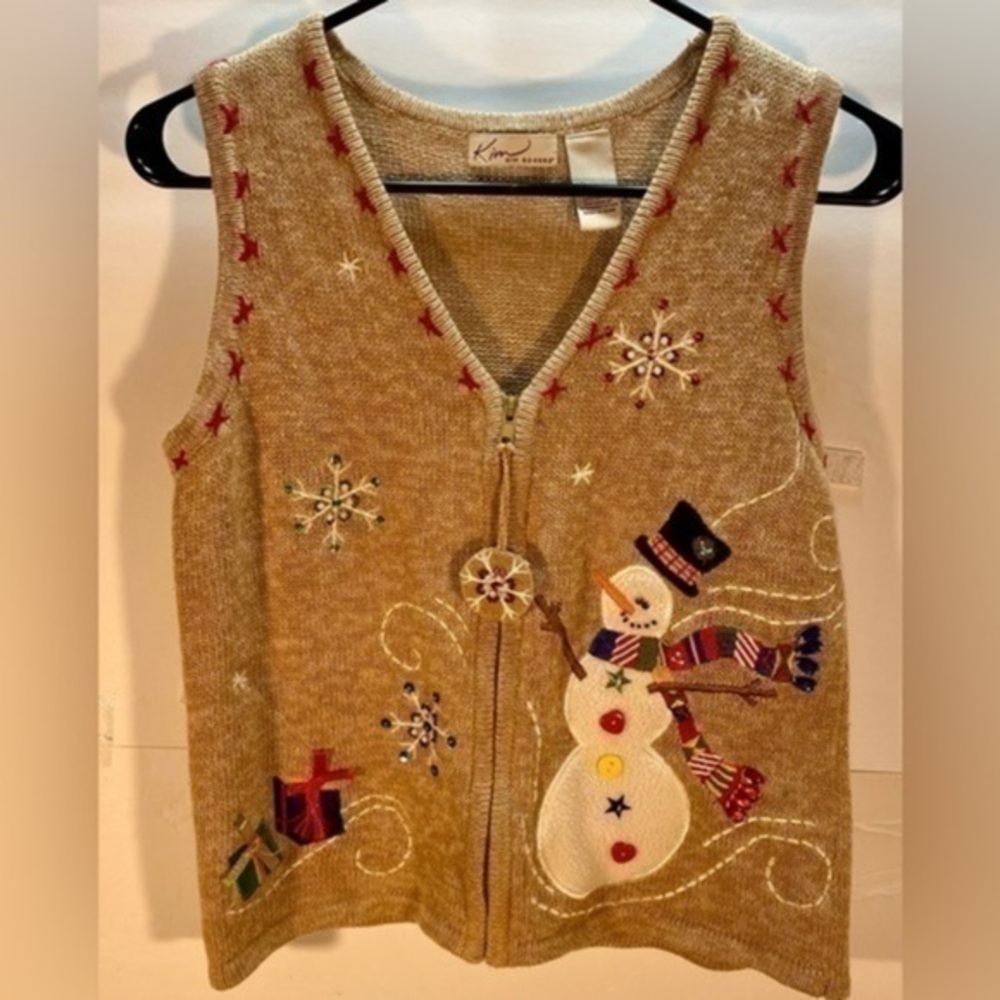 KIM ROGERS CHRISTMAS VEST SIZE SMALL